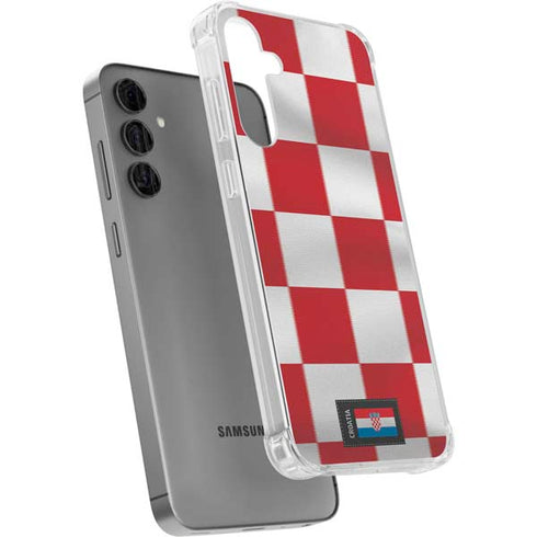 Croatia Soccer Flag Galaxy S24 Plus Clear Case