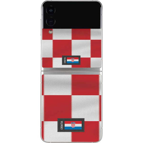 Croatia Soccer Flag Galaxy Z Flip3 5G Skin