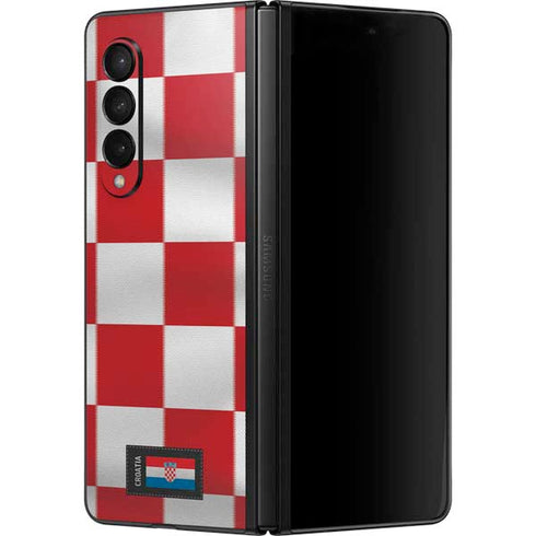 Croatia Soccer Flag Galaxy Z Fold3 5G Skin