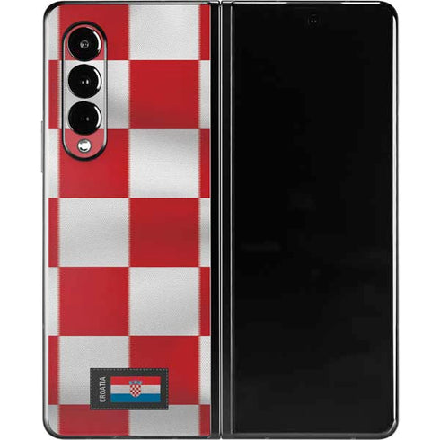 Croatia Soccer Flag Galaxy Z Fold3 5G Skin