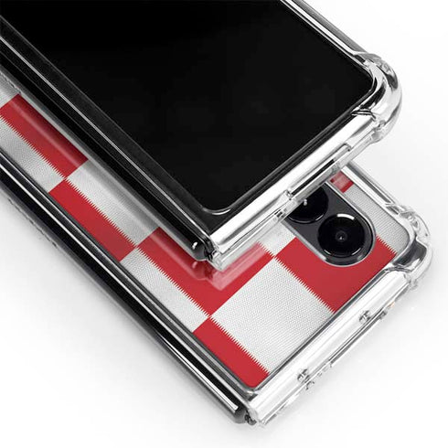 Croatia Soccer Flag Galaxy Z Fold4 5G Clear Case