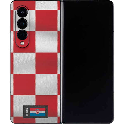 Croatia Soccer Flag Galaxy Z Fold4 5G Skin
