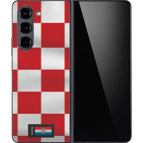 Croatia Soccer Flag Galaxy Z Fold5 5G Skin