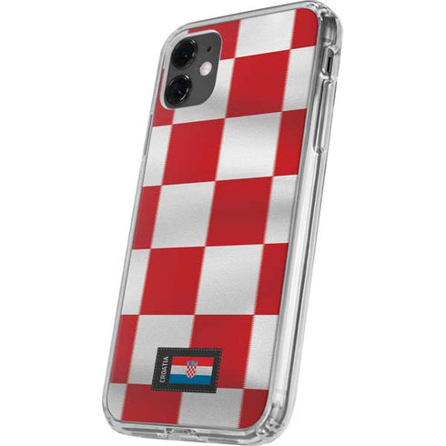 Croatia Soccer Flag iPhone 11 Clear Case