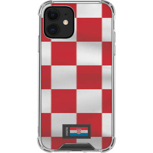 Croatia Soccer Flag iPhone 12 Clear Case