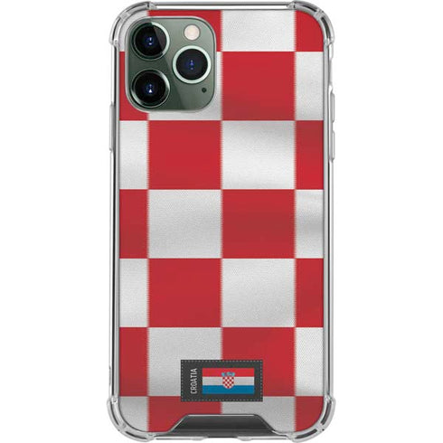 Croatia Soccer Flag iPhone 12 Pro Clear Case