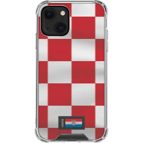 Croatia Soccer Flag iPhone 14 Plus Clear Case