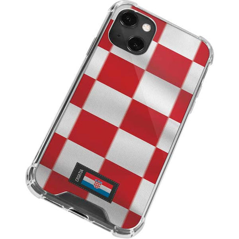 Croatia Soccer Flag iPhone 14 Plus Clear Case