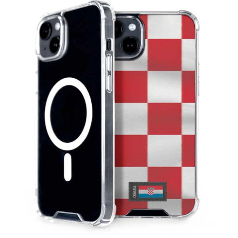 Croatia Soccer Flag iPhone 15 Plus MagSafe Case