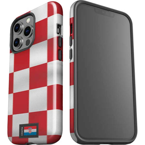 Croatia Soccer Flag iPhone 14 Pro Impact Case