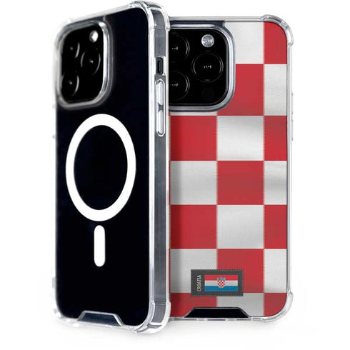 Croatia Soccer Flag iPhone 14 Pro MagSafe Case