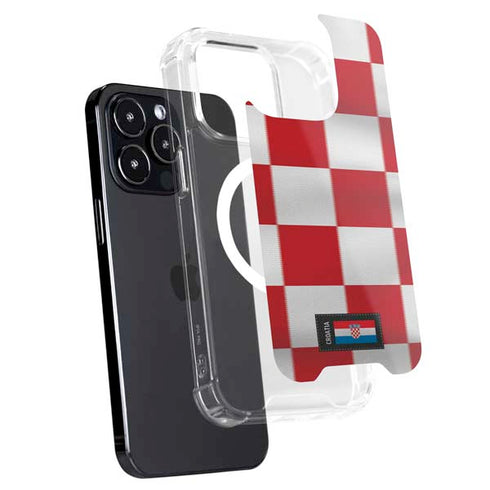 Croatia Soccer Flag iPhone 14 Pro MagSafe Case