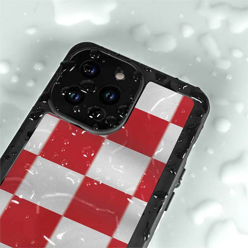 Croatia Soccer Flag iPhone 14 Pro Max Waterproof Case
