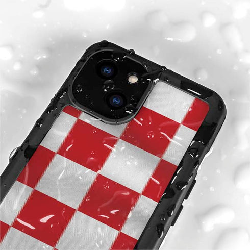 Croatia Soccer Flag iPhone 15 Plus Waterproof Case