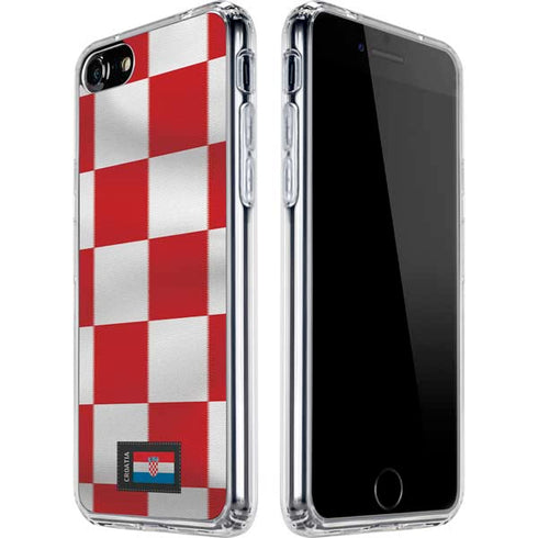 Croatia Soccer Flag iPhone SE (2nd & 3rd Gen) Clear Case