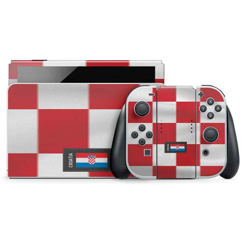 Croatia Soccer Flag Nintendo Switch OLED (2021) Skin