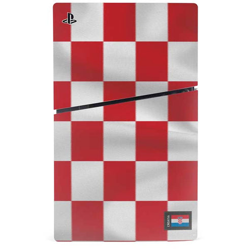 Croatia Soccer Flag PS5 Slim Disk Console Skin