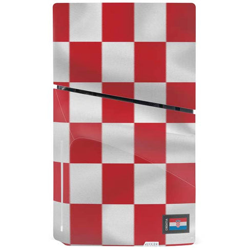 Croatia Soccer Flag PS5 Slim Disk Console Skin