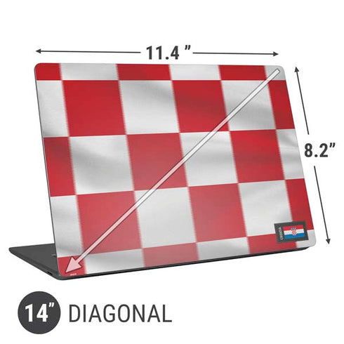 Croatia Soccer Flag Universal Laptop 14in (11.4 x 8.2in) Skin