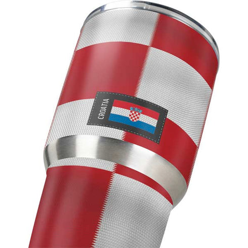 Croatia Soccer Flag Yeti 30oz Rambler Tumbler Skin
