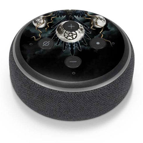 Crow and Moon Phases by Sarah Richter Amazon Echo Dot Skin
