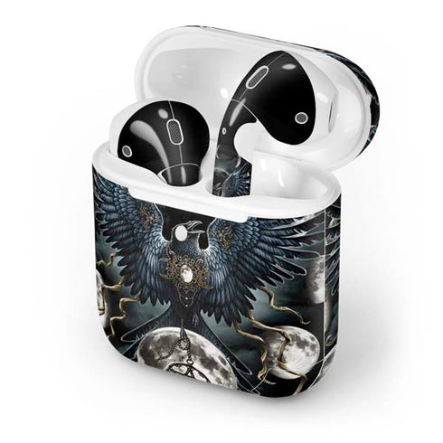 Crow and Moon Phases by Sarah Richter Apple AirPods 2 Skin