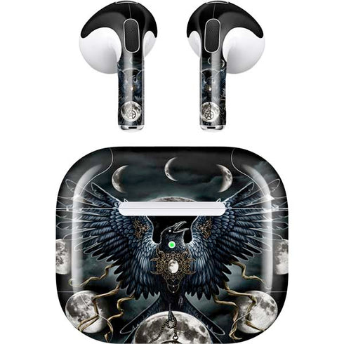 Crow and Moon Phases by Sarah Richter Apple AirPods (3rd Gen 2021) Skin