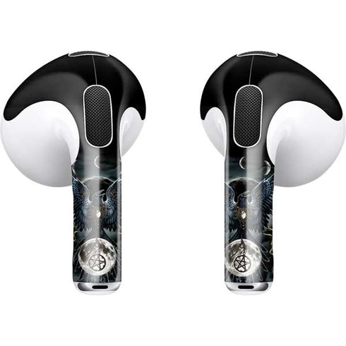 Crow and Moon Phases by Sarah Richter Apple AirPods (3rd Gen 2021) Skin