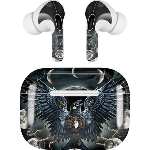 Crow and Moon Phases by Sarah Richter Apple AirPods Pro Skin