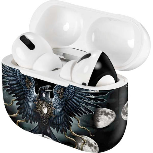 Crow and Moon Phases by Sarah Richter Apple AirPods Pro Skin