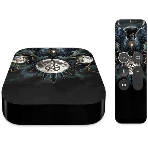 Crow and Moon Phases by Sarah Richter Apple TV Skin