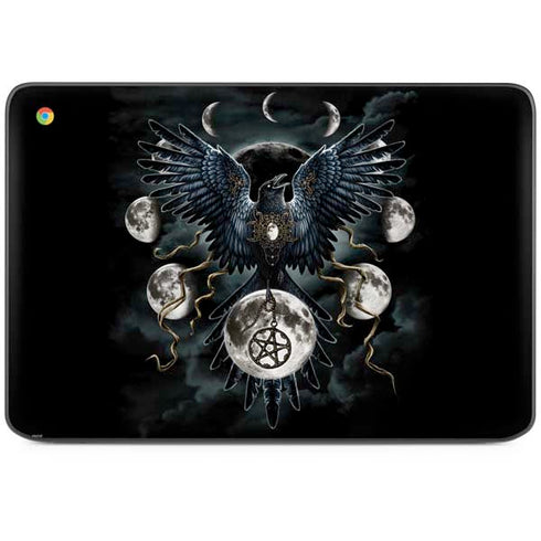 Crow and Moon Phases by Sarah Richter HP Chromebook Skin