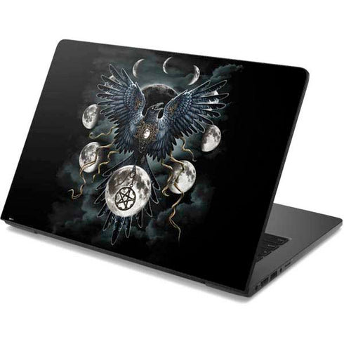 Crow and Moon Phases by Sarah Richter Dell Chromebook Skin