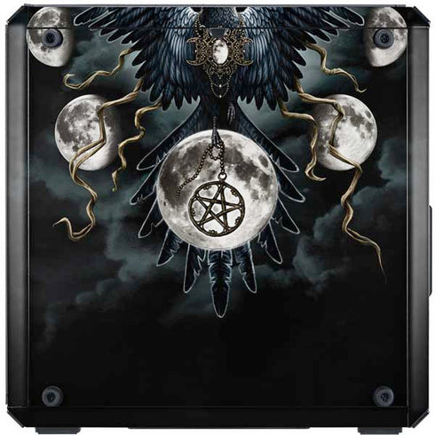 Crow and Moon Phases by Sarah Richter Cooler Master MasterBox Q300L Mini Tower Skin