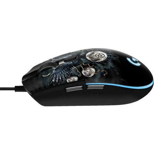 Crow and Moon Phases by Sarah Richter G203 Prodigy RGB Wired Gaming Mouse Skin