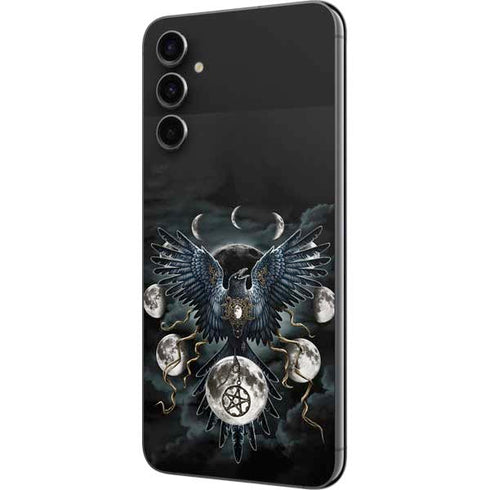 Crow and Moon Phases by Sarah Richter Galaxy A14 5G Skin