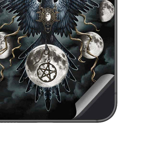 Crow and Moon Phases by Sarah Richter Galaxy A14 5G Skin