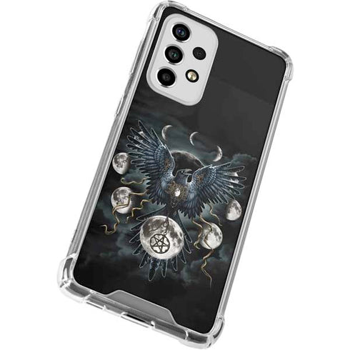 Crow and Moon Phases by Sarah Richter Galaxy A33 5G Clear Case