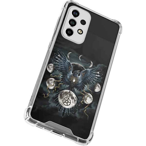 Crow and Moon Phases by Sarah Richter Galaxy A53 5G Clear Case