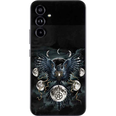 Crow and Moon Phases by Sarah Richter Galaxy A54 5G Skin