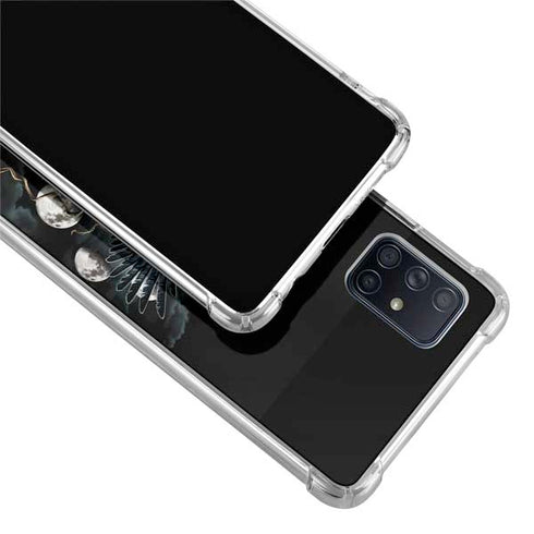 Crow and Moon Phases by Sarah Richter Galaxy A71 5G Clear Case