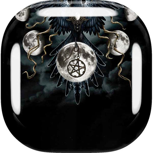 Crow and Moon Phases by Sarah Richter Galaxy Buds Live Skin