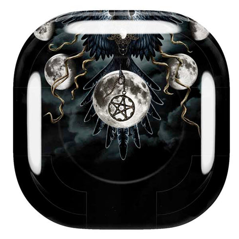 Crow and Moon Phases by Sarah Richter Galaxy Buds Live Skin