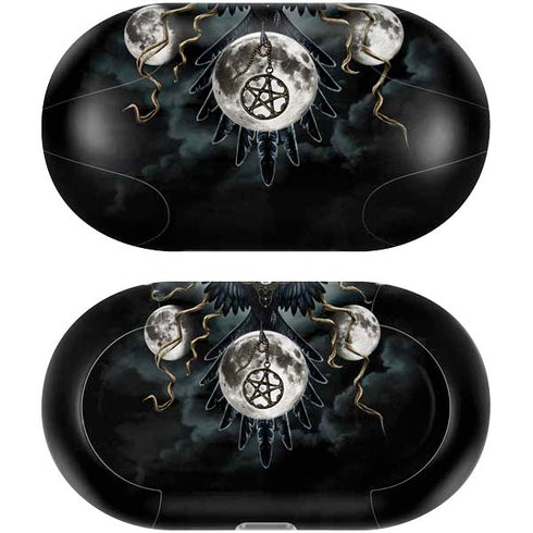 Crow and Moon Phases by Sarah Richter Galaxy Buds Plus Skin