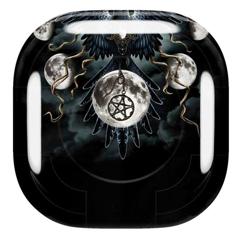 Crow and Moon Phases by Sarah Richter Galaxy Buds Pro Skin