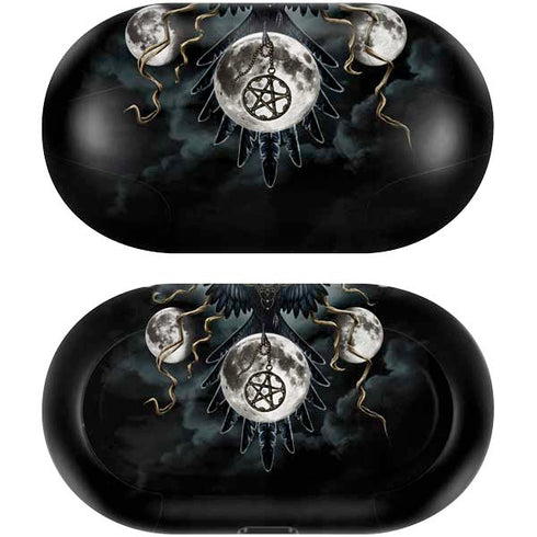 Crow and Moon Phases by Sarah Richter Galaxy Buds Skin