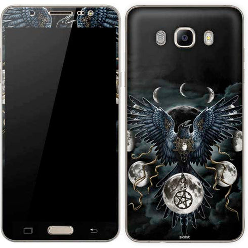 Crow and Moon Phases by Sarah Richter Galaxy J7 Skin