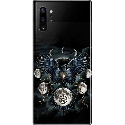 Crow and Moon Phases by Sarah Richter Galaxy Note 10 Plus Skin