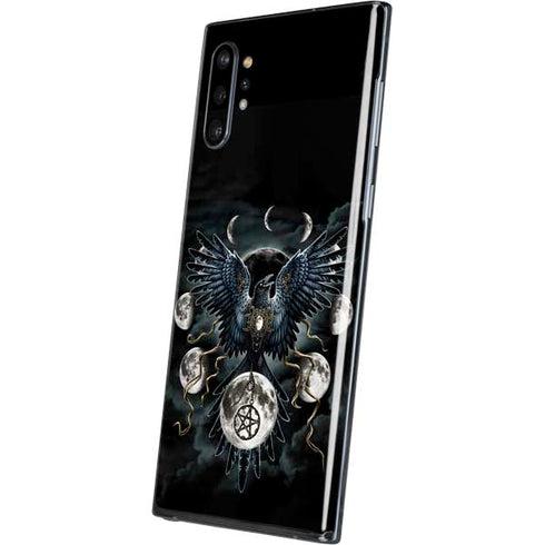 Crow and Moon Phases by Sarah Richter Galaxy Note 10 Plus Skin