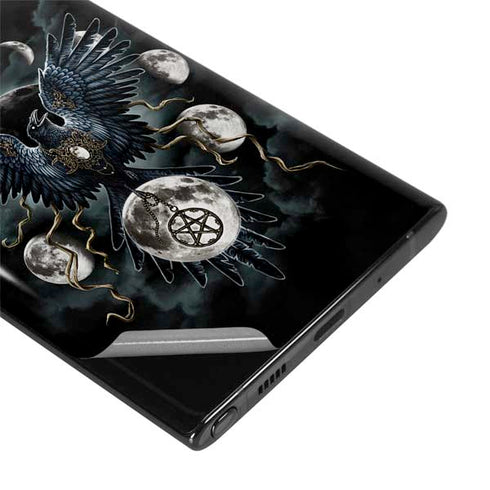 Crow and Moon Phases by Sarah Richter Galaxy Note 10 Plus Skin